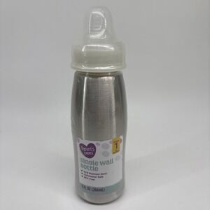 Parents Choice Stainless Steel Baby Bottle 9 Oz 0+ Months Stage 1 New Sealed